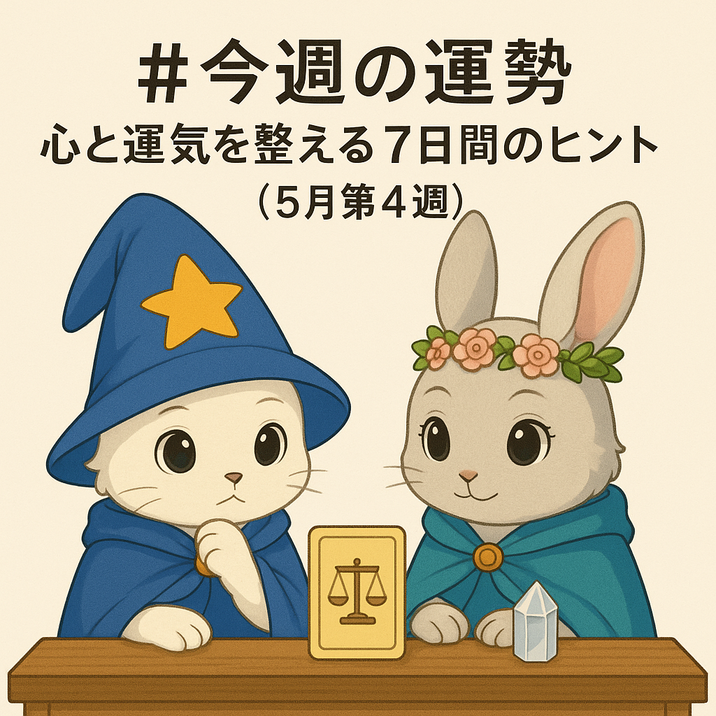【#今週の運勢】心と運気を整える７日間のヒント（5月第4週）