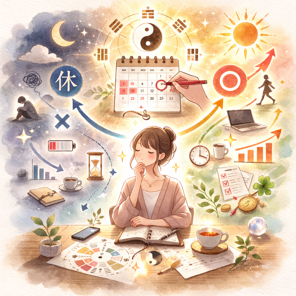 九星気学・日盤で見る「今日は休むべき日」の判断