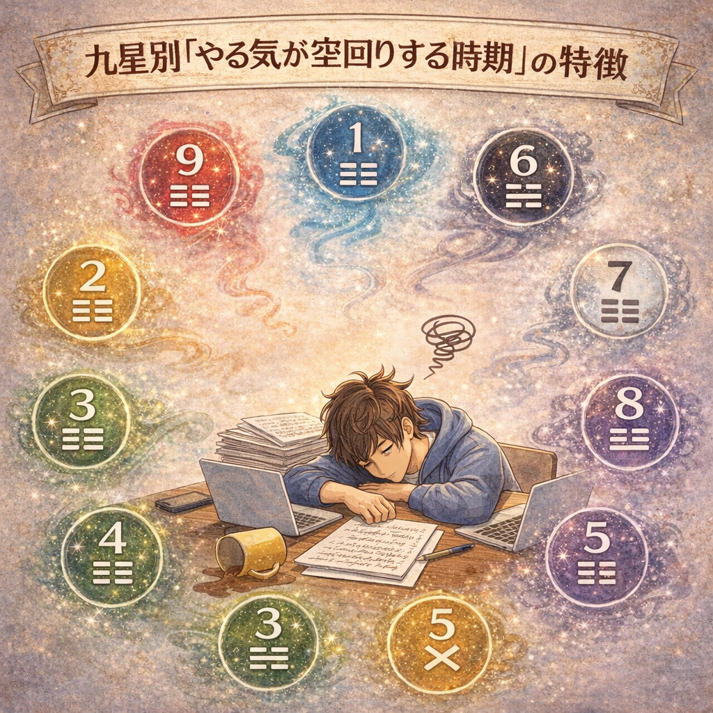 九星別「やる気が空回りする時期」の特徴