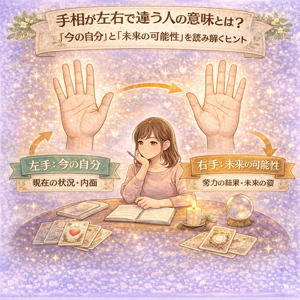 手相が左右で違う人の意味とは？「今の自分」と「未来の可能性」を読み解くヒント