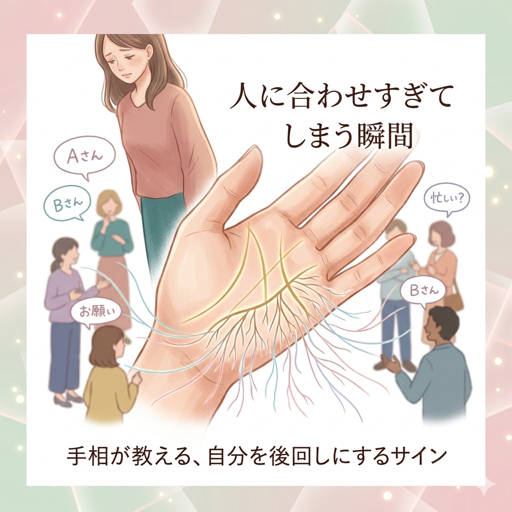 手相で見る「人に合わせすぎてしまう瞬間」のサイン