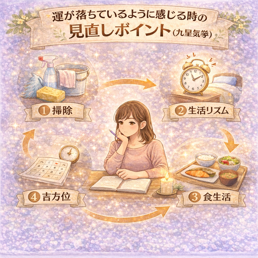 運が落ちているように感じる時の見直しポイント（九星気学）