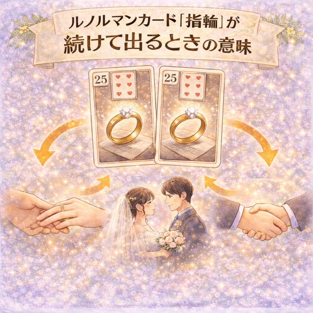 ルノルマンカード「指輪」が続けて出るときの意味