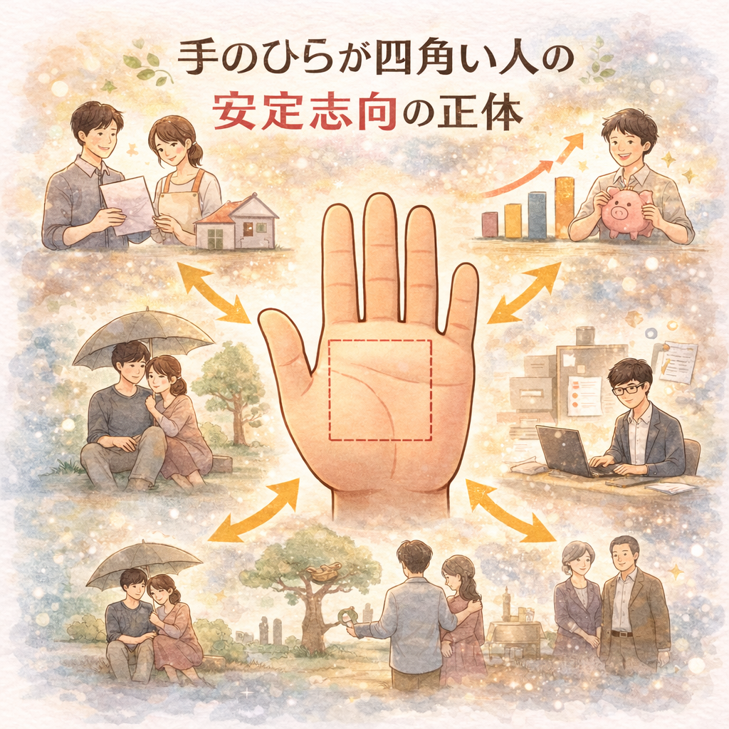 手のひらが四角い人の安定志向の正体