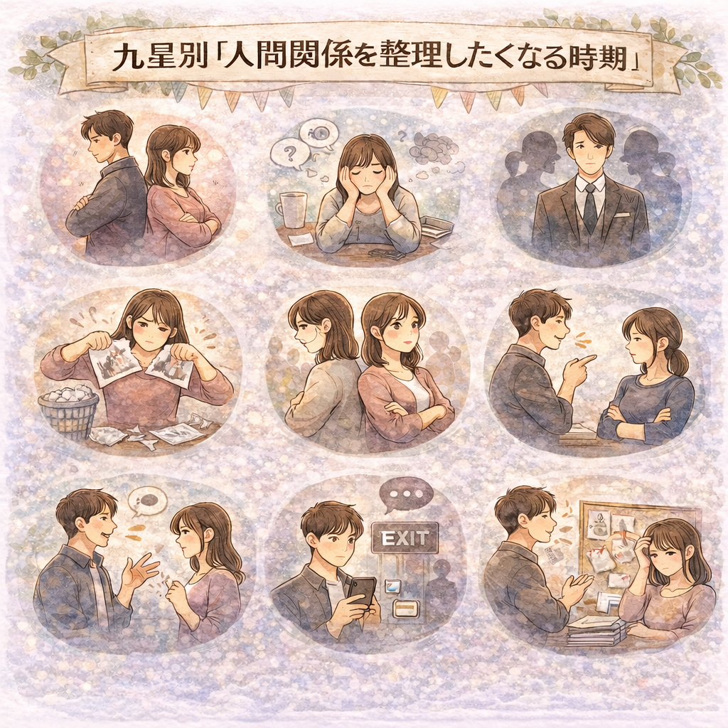 九星別「人間関係を整理したくなる時期」